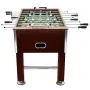 vidaXL Футболна маса, стомана, 60 кг, 140x74,5x87,5 см, кафява, снимка 2