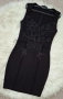 УНИКАЛНО КРАСИВА черна рокля по тялото с дантела, снимка 2