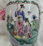 Ръчно рисувана азиатска ваза, произведена в Макао., снимка 11