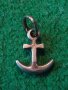 СТАРА СРЕБЪРНА или ПОСРЕБРЕНА КОТВИЧКА ФИГУРАЛЕН МЕДАЛЬОН МОРСКА ТЕМАТИКА СТОМАНЕНА ХАЛКИЧКА 25793, снимка 3