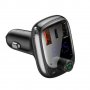 Зарядно за кола Baseus T Typed Bluetooth 5.0 FM Transmitter MP3 Quick Charge 4.0, снимка 2