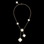 Van Cleef & Arpels VCA 6 Motifs Gold Mother of Pearl Magic Alhambra Clover Дамско Колие, снимка 10