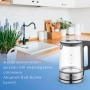 1бр/ Електрическа кана за вода GOURMETmaxx 1.7 L – бързо кипване, син LED и анти-калков филтър, снимка 4