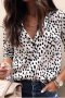 Дамска риза с дълъг ръкав и леопардов принт, снимка 4