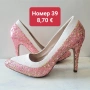 РАЗПРОДАЖБА на стилни дамски обувки на ток номер 39 , снимка 1