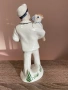 Винтидж порцеланова статуетка „Моряк с папагал“, Коростенски порцеланов завод, СССР, снимка 2