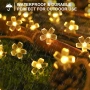 Соларни градински гирлянди-цветчета, 8 режима, 7 метра, 50 LED, топло бяло, снимка 5