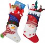 Нови 2 броя големи Чорапи Украса Декорация Коледа Празници, снимка 1