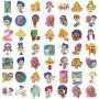 50 бр Рибки Гупи балони Bubble Guppies самозалепващи лепенки стикери за украса декор картонена торта, снимка 4