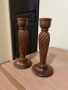 Дървен свещник, комплект от два броя, снимка 4