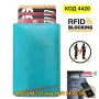 Стилен светло син портфейл с RFID защита за сигурност - КОД 4420, снимка 1