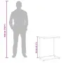 vidaXL Помощна маса с колелца черна 55x35x70 см инженерно дърво, снимка 9