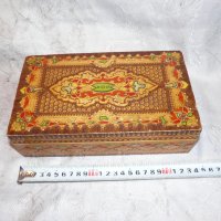  Стара пирографирана кутия , снимка 2 - Антикварни и старинни предмети - 34955650