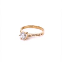 Златен дамски пръстен 2,08гр. размер:53 14кр. проба:585 модел:20540-6, снимка 2 - Пръстени - 42815899