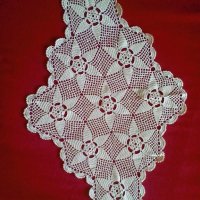 Ромбоид, плетен на една кука, снимка 5 - Декорация за дома - 34961606