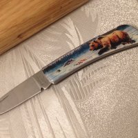 Немски ловен нож MAGNUM Stainless с мечка и специална кутия, снимка 3 - Ножове - 39828444