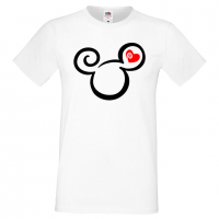 Мъжка тениска Mickey Head Love Подарък,Изненада,Рожден ден, снимка 10 - Тениски - 36576038