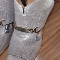 Нови златисти сандали естествена кожа, снимка 6 - Сандали - 44484156