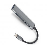 USB C Hub 5 в 1 USB-C към 3хUSB 3.0, SD/TF четец на карти, снимка 2 - Други - 39247945
