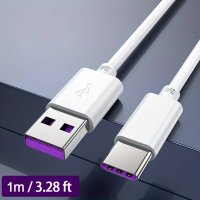 USB кабел за бързо зареждане 1м 5А, снимка 2 - Резервни части за телефони - 44481885
