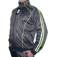 Мъжки спортен екип RAYMOND, графит с електриково зелено, полиестер, снимка 2 - Спортни дрехи, екипи - 44239246
