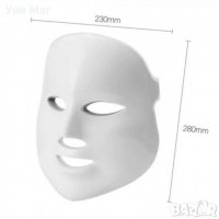 Козметична Led маска за лице със светлинна терапия, фотодинамична терапия, акне, бръчки, снимка 9 - Козметични уреди - 37601981