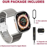 Нова Каишка за Apple Watch за жени и мъже iwatch Неръждаема стомана Подарък, снимка 7 - Каишки за часовници - 42254259