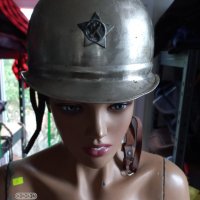 Стара пожарникарска каска шлем, снимка 1 - Антикварни и старинни предмети - 38822979
