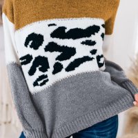 Дамски пуловер с леопардов принт, снимка 3 - Блузи с дълъг ръкав и пуловери - 39697536