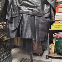 кожено дамско яке, екстравагантно с тюл МАКСИ мода- XXXL, снимка 2 - Якета - 42414101