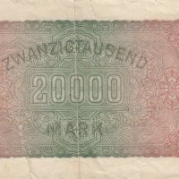 20 000 марки 1923, Германия, снимка 2 - Нумизматика и бонистика - 39037460