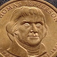 Възпоменателна монета 1 долар THOMAS JEFFERSON 3 президент на САЩ (1801-1809) за КОЛЕКЦИЯ 38039, снимка 2 - Нумизматика и бонистика - 40765336