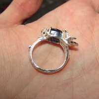 925 сребърен пръстен със сапфир №932 подходящ за подарък, снимка 3 - Пръстени - 44743899
