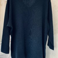 Комфортна блуза цвят графит, снимка 1 - Блузи с дълъг ръкав и пуловери - 40017155
