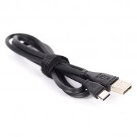 Нов Кабел 1м USB към Type C YOURZ високоскоростен, силиконов, черен, снимка 1 - USB кабели - 32145199