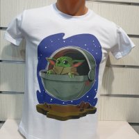 Нова детска тениска с дигитален печат Бейби Йода, Междузведни войни (Star Wars), снимка 1 - Детски тениски и потници - 29899397