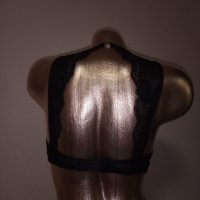 75B Сатенен сутиен с дантела и ефектен гръб, снимка 3 - Бельо - 38597212