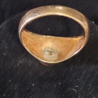 Златен пръстен с циркон, снимка 4 - Пръстени - 42832374