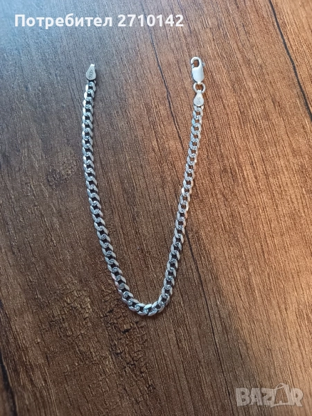 Сребърна гривна 925 ITALY, снимка 1