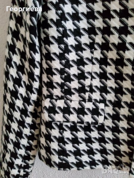 Черно-бяло пепитено сако/ палто, снимка 1