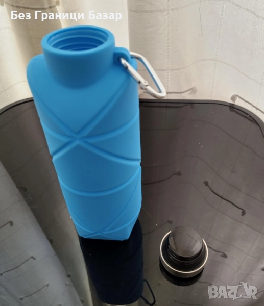 Нова сгъваема Фитнес бутилка за вода Идеална за тренировки и спорт, снимка 1