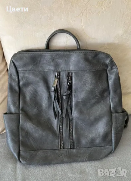Кожена дамска раница, снимка 1