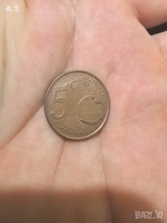 Дефектна евро монета 5 цента Холандия, снимка 1