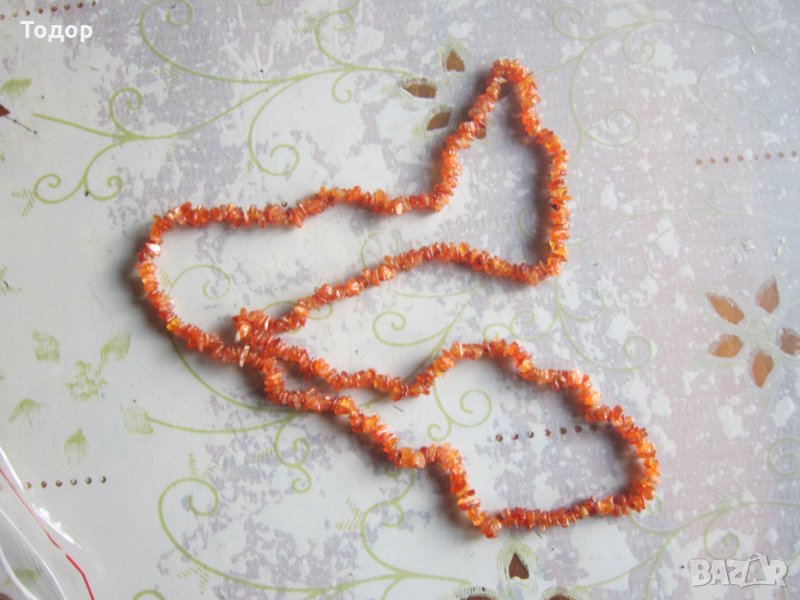 Страхотно колие гердан с оранжеви гранати , снимка 1