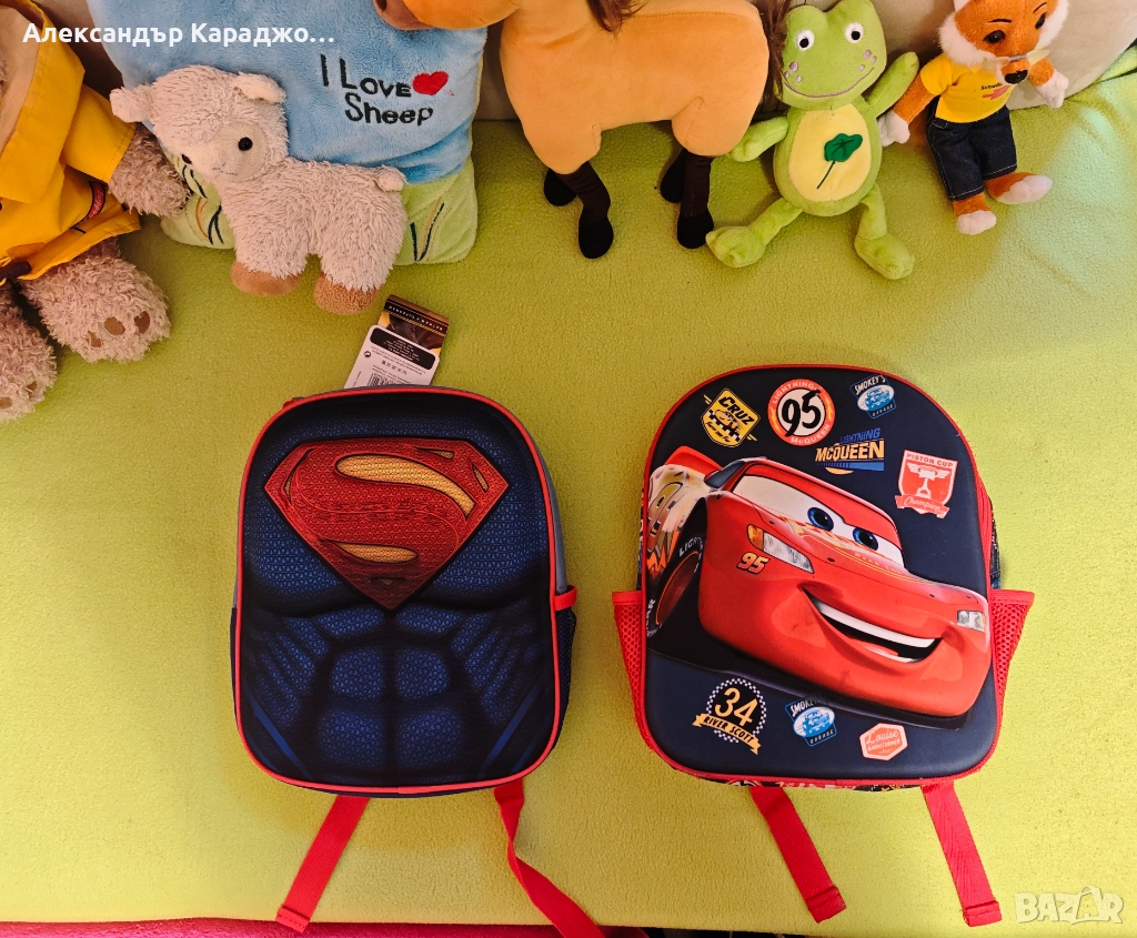 Две нови детски раници с релефни изображения отпред , снимка 1