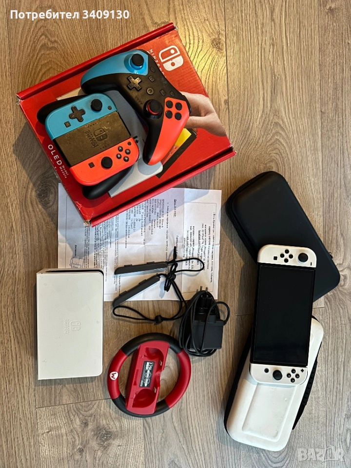 Продавам Nintendo Switch Oled с 256гб карта памет, снимка 1