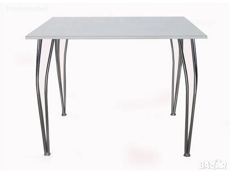 Трапезна маса с МДФ плот бял лак, снимка 1