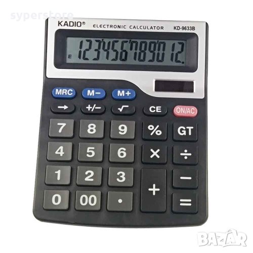 Калкулатор настолен 12 цифри Kadio KD-9633B Голям , снимка 1