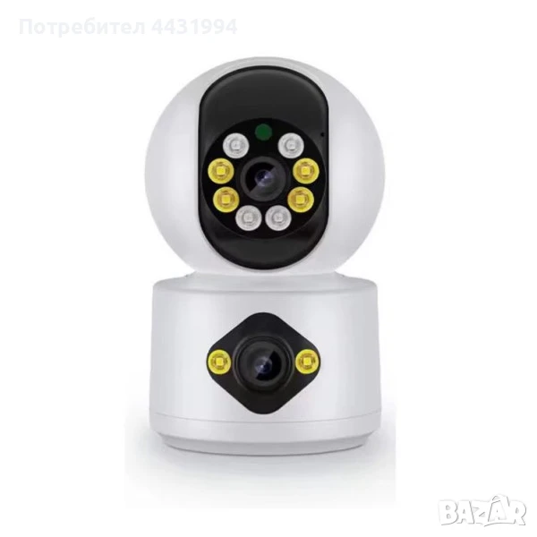 Камера за наблюдение и бебефон LYLU – Full HD 1080P с 360° ротация и управление чрез приложение, снимка 1