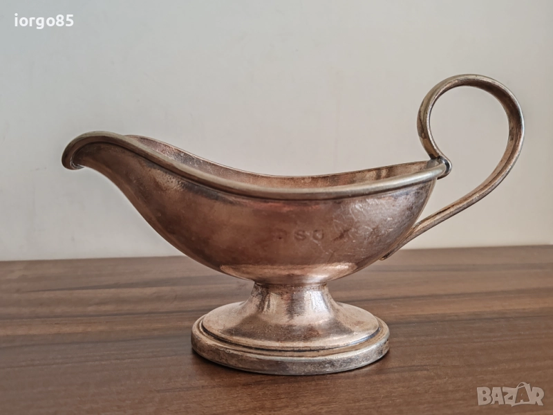 Стар посребрен съд с печат , снимка 1